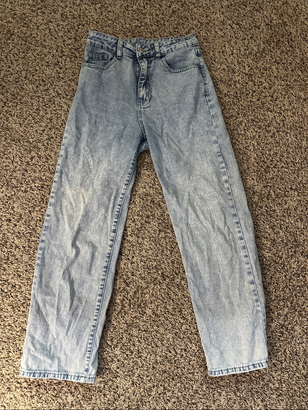 Light Blue High-Rise Straight Leg Women’s Jeans